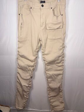 Reason Men's Utility Pants in Beige Khaki Straight Leg Jean pants Size 34W